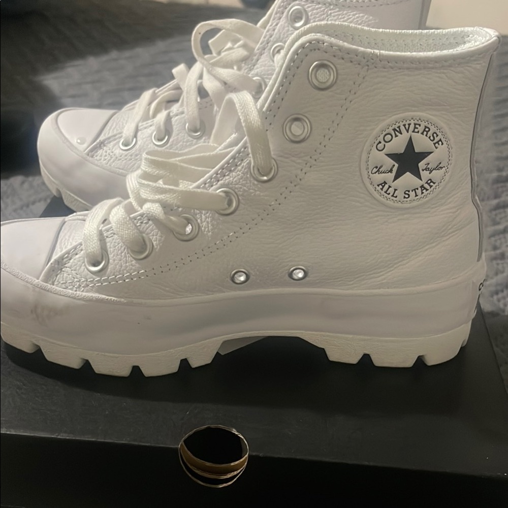 Converse White High-Top Sneakers